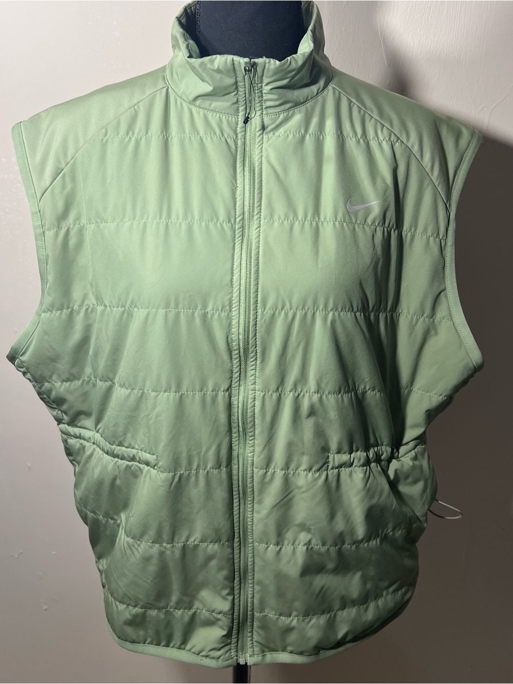 Nike Women's Light Green Quilted Puffer Vest